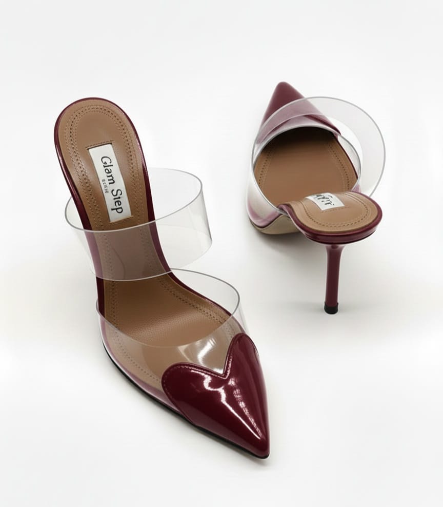 Begum Burgundy Heels